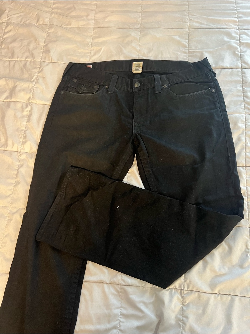True Religion Straight Leg Jeans ‘Black’ Size 38